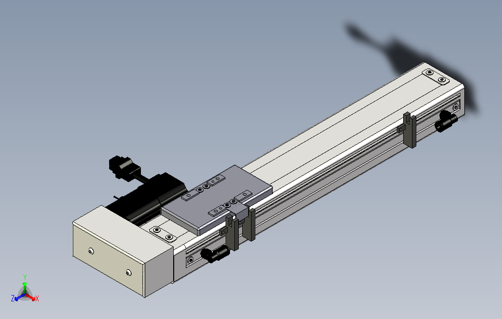 SCS6-250-BR滚珠花健、支撑座、滚珠丝杠、交叉导轨、直线模组.stp