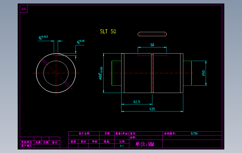 SLT50滚珠花健、支撑座、滚珠丝杠、交叉导轨、直线模组.dwg