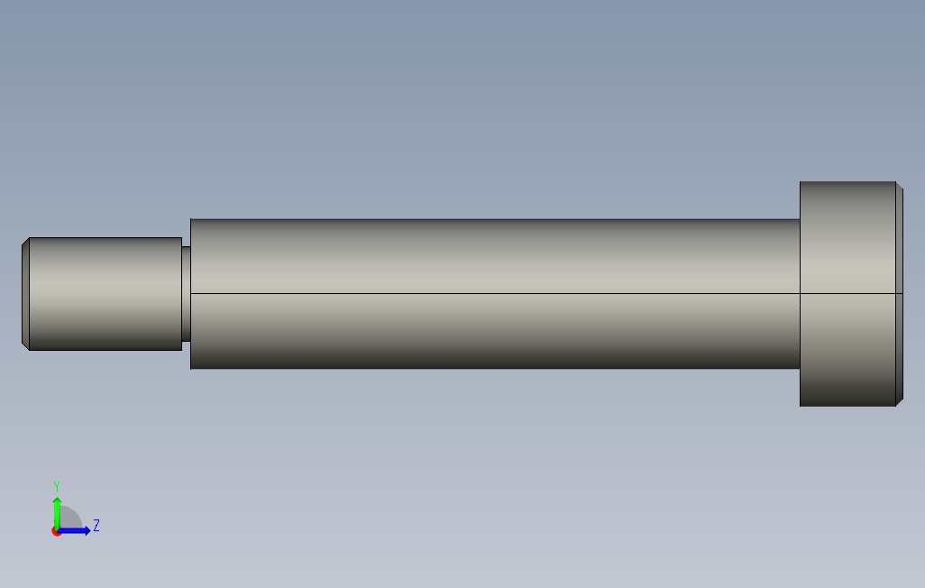 STJ-D16-L65内六角杯头凸肩螺栓.stp 左侧视图