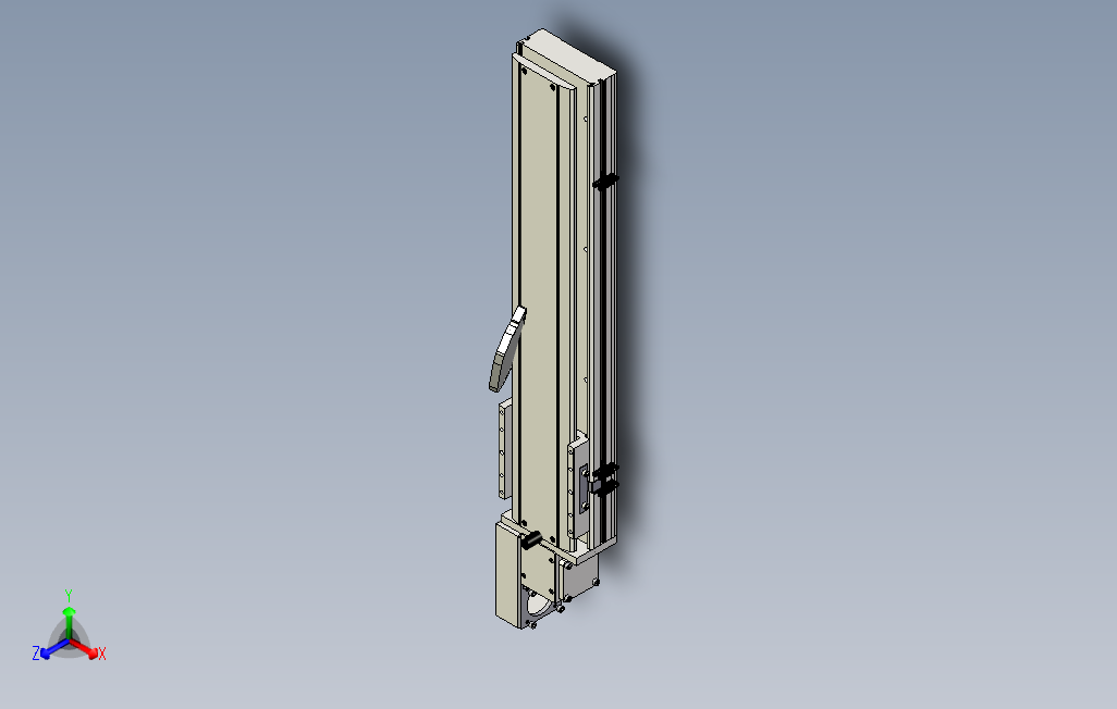 SYM14-L-450滚珠花健、支撑座、滚珠丝杠、交叉导轨、直线模组.stp