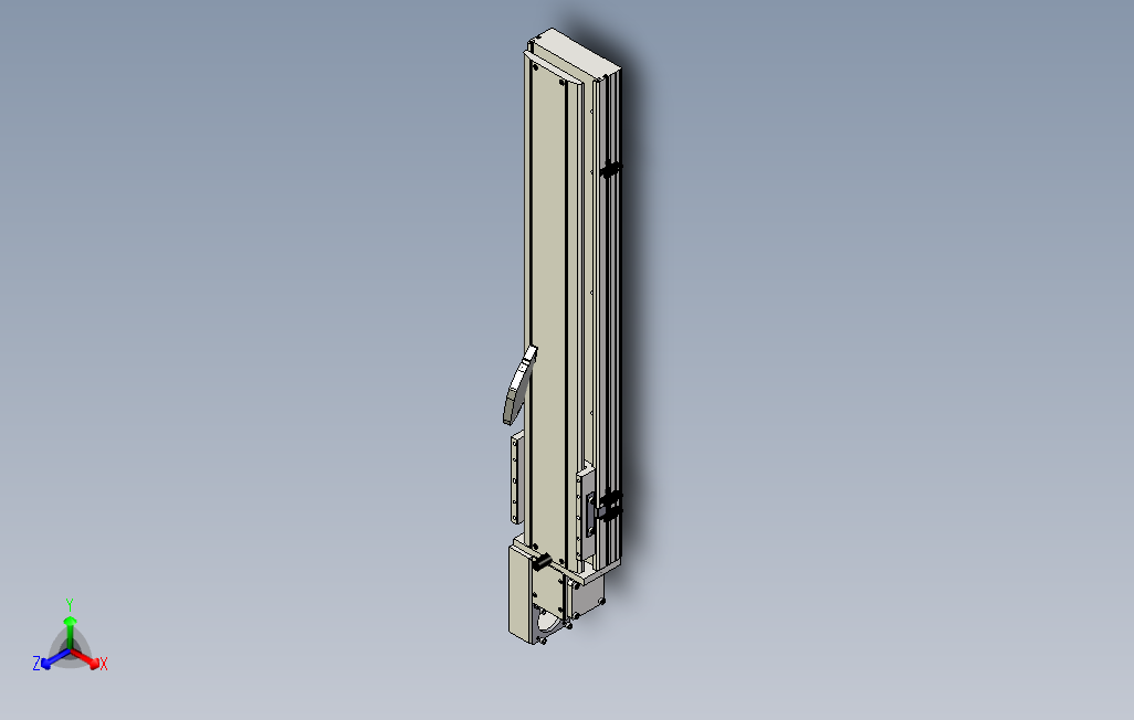 SYM14-L-550滚珠花健、支撑座、滚珠丝杠、交叉导轨、直线模组.stp