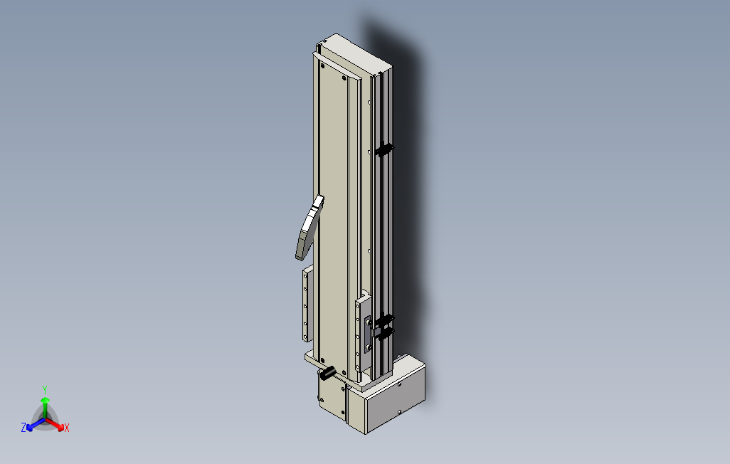 SYM14-RD-350滚珠花健、支撑座、滚珠丝杠、交叉导轨、直线模组.stp