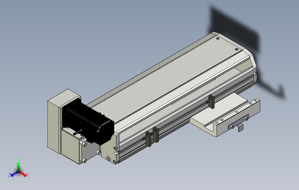 SYM17-200-LU滚珠花健、支撑座、滚珠丝杠、交叉导轨、直线模组.stp
