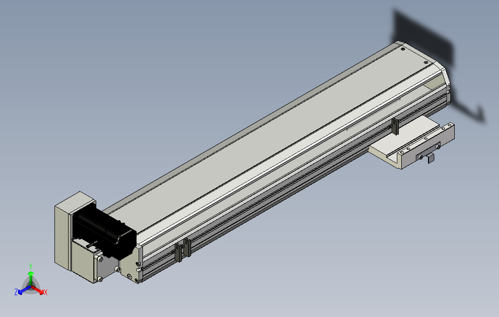 SYM17-600-LU滚珠花健、支撑座、滚珠丝杠、交叉导轨、直线模组.stp