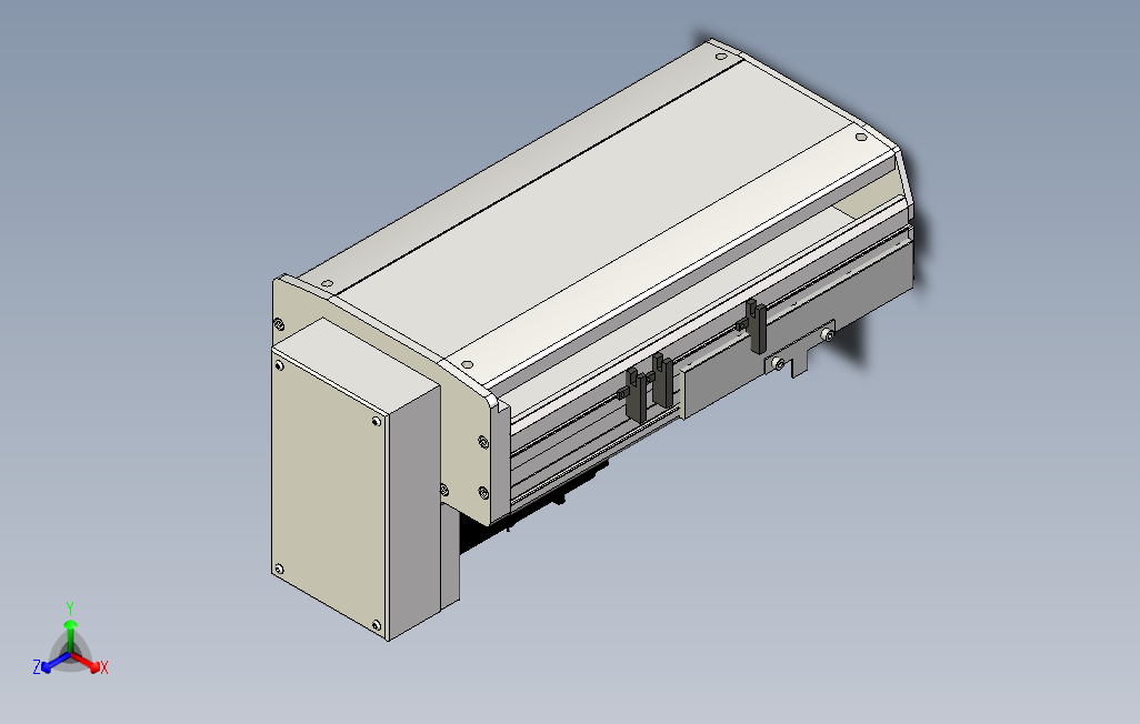 SYS22-100-BM-750W煞車滚珠花健、支撑座、滚珠丝杠、交叉导轨、直线模组.stp