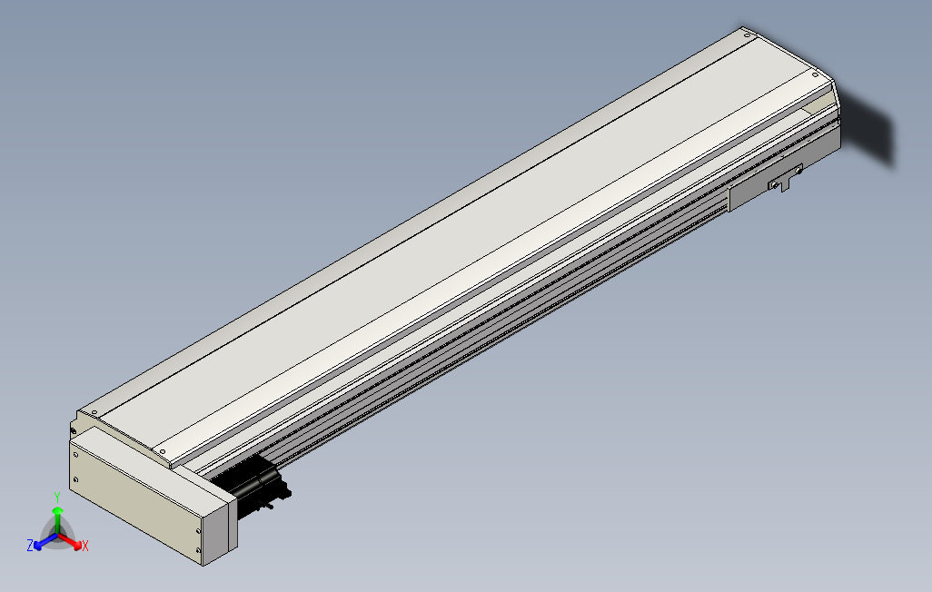 SYS22-1050-BL-400W滚珠花健、支撑座、滚珠丝杠、交叉导轨、直线模组.stp