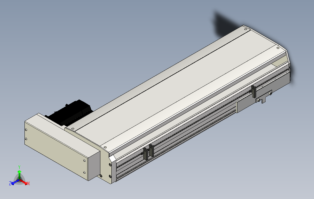 SYS22-450-BR-750W滚珠花健、支撑座、滚珠丝杠、交叉导轨、直线模组.stp