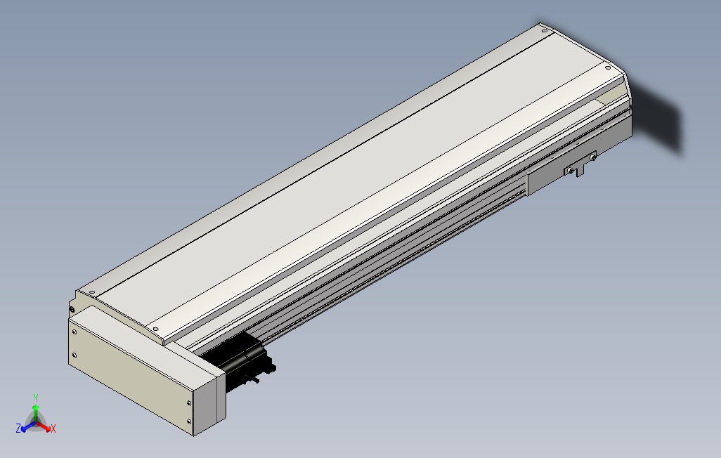 SYS22-700-BL-400W滚珠花健、支撑座、滚珠丝杠、交叉导轨、直线模组.stp