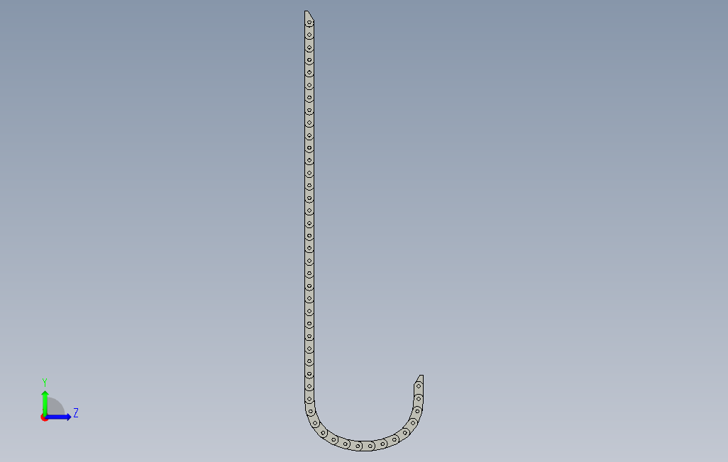 twh25-c38-r200-44_asm拖链-25系列桥式两侧打开型.stp 左侧视图