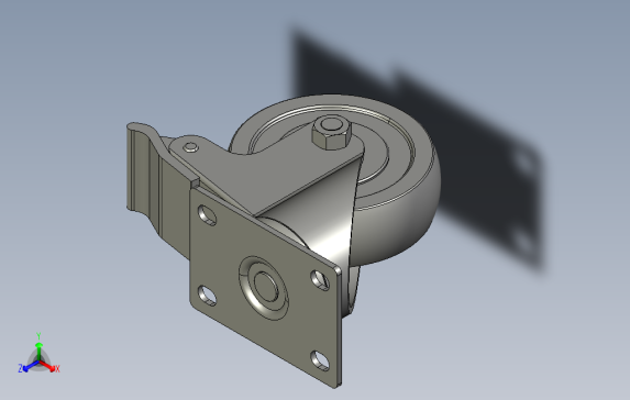 不锈钢中载脚轮-万向尼龙双刹型JZDCSJZDGS