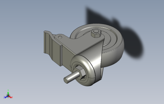 不锈钢中载脚轮-丝杆万向尼龙双刹型JZFCSJZFGS