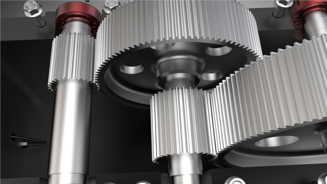 二级圆柱齿轮减速器，直齿减速器