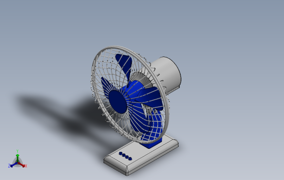 台式风扇模型图