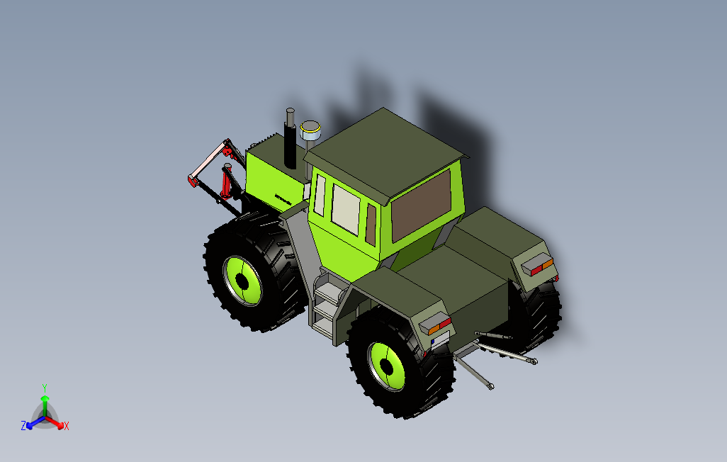 农用拖拉机三维模型设计