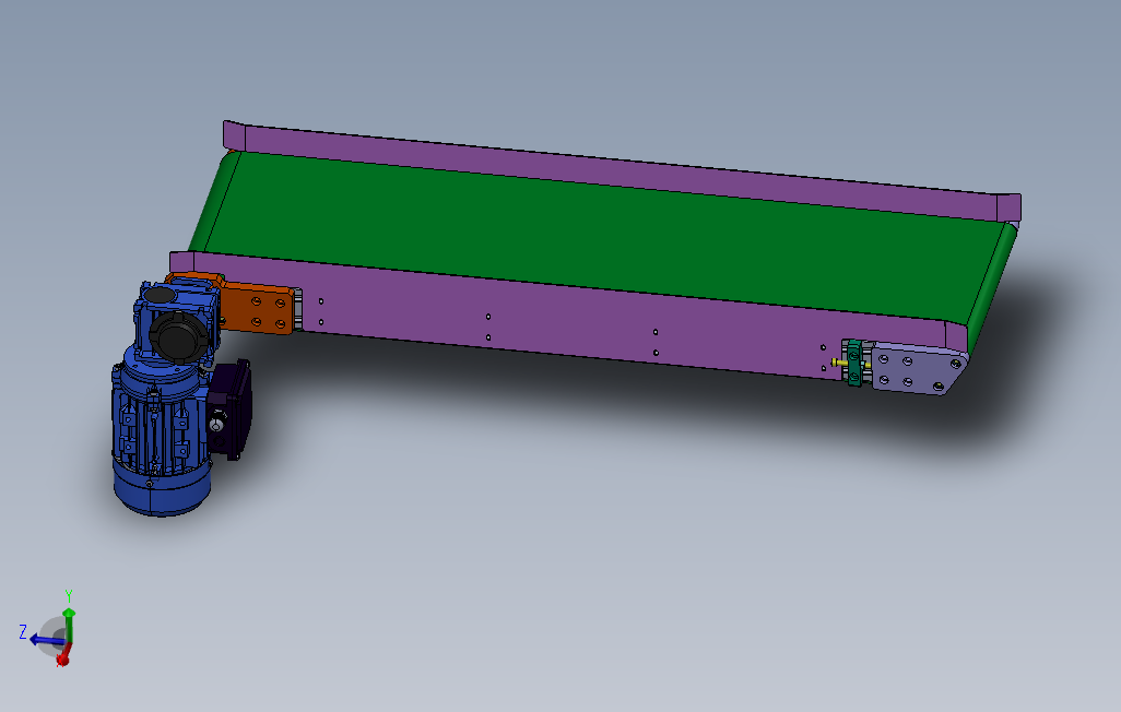 300x1000轻型带式输送机_SOLIDWORKS 2018_模型图纸下载 – 懒石网