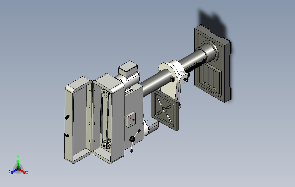 小型钻床模型3D图