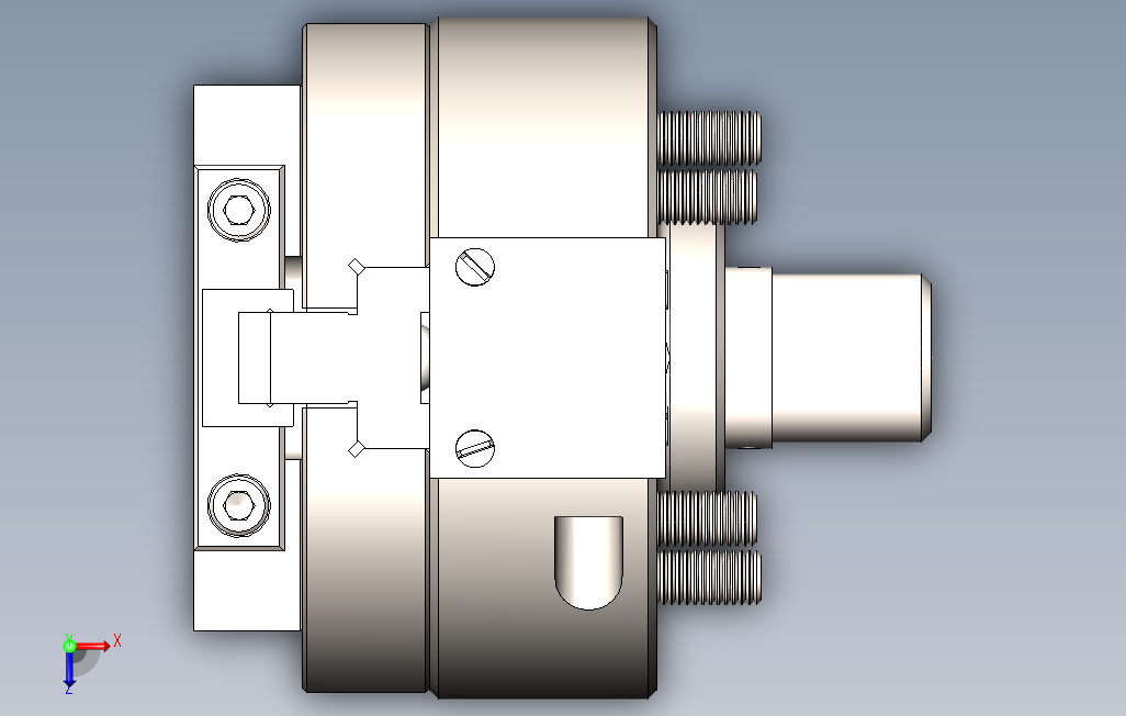 车床卡盘模型图_SOLIDWORKS 2016_模型图纸下载 – 懒石网