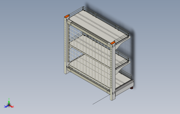 钣金货架三维模型