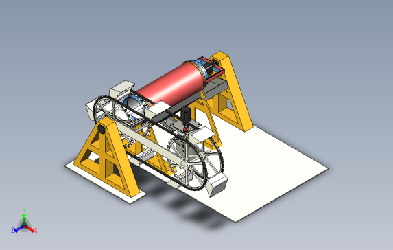 斗式滚筒输送机结构模型