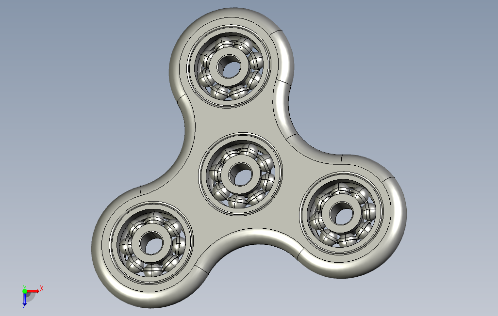 指尖陀螺模型 俯视图