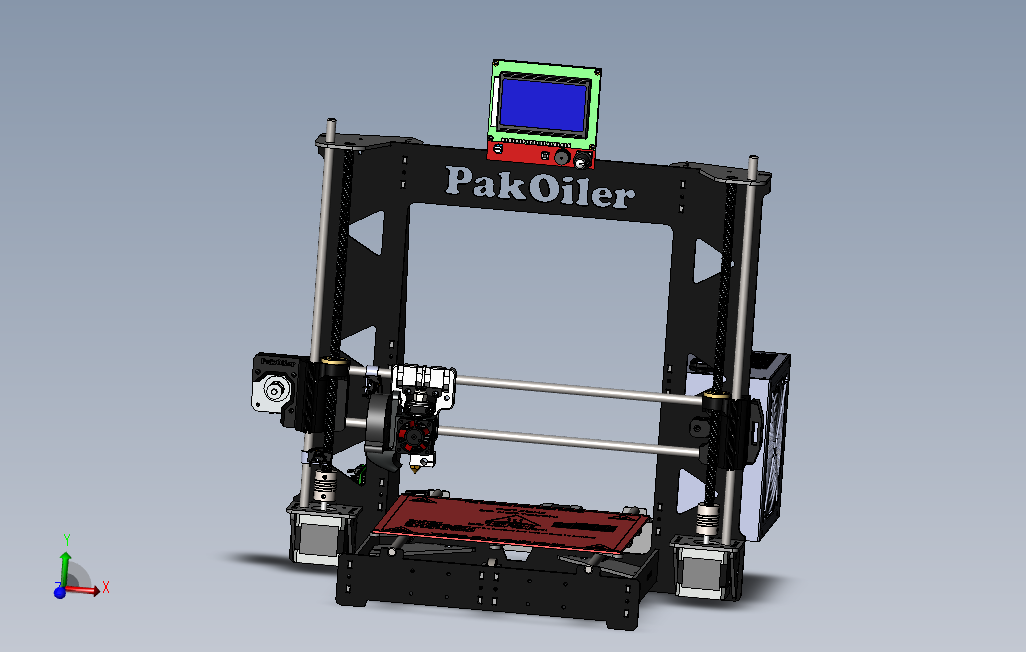 3d打印机结构模型-PakOiler