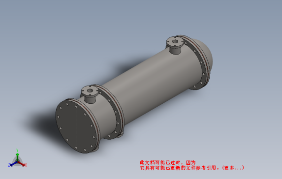 管式换热器三维模型