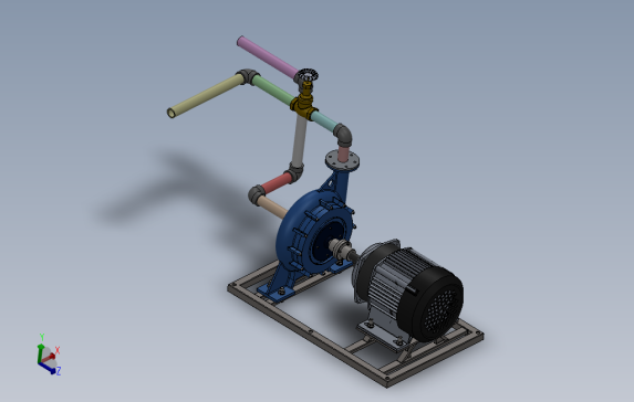 抽水泵组件设计模型