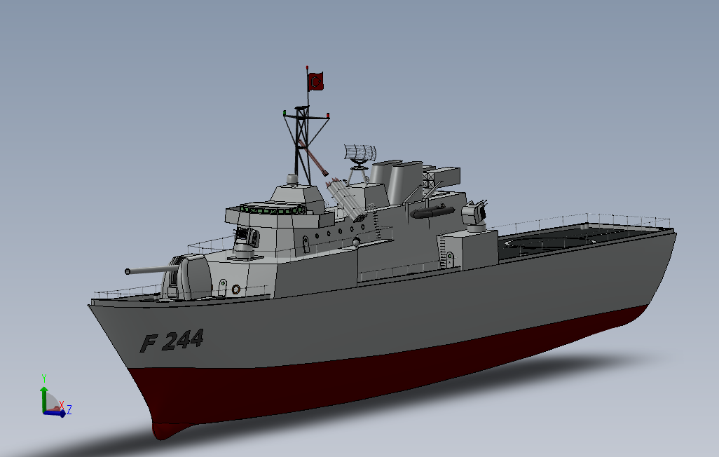 军用战舰模型