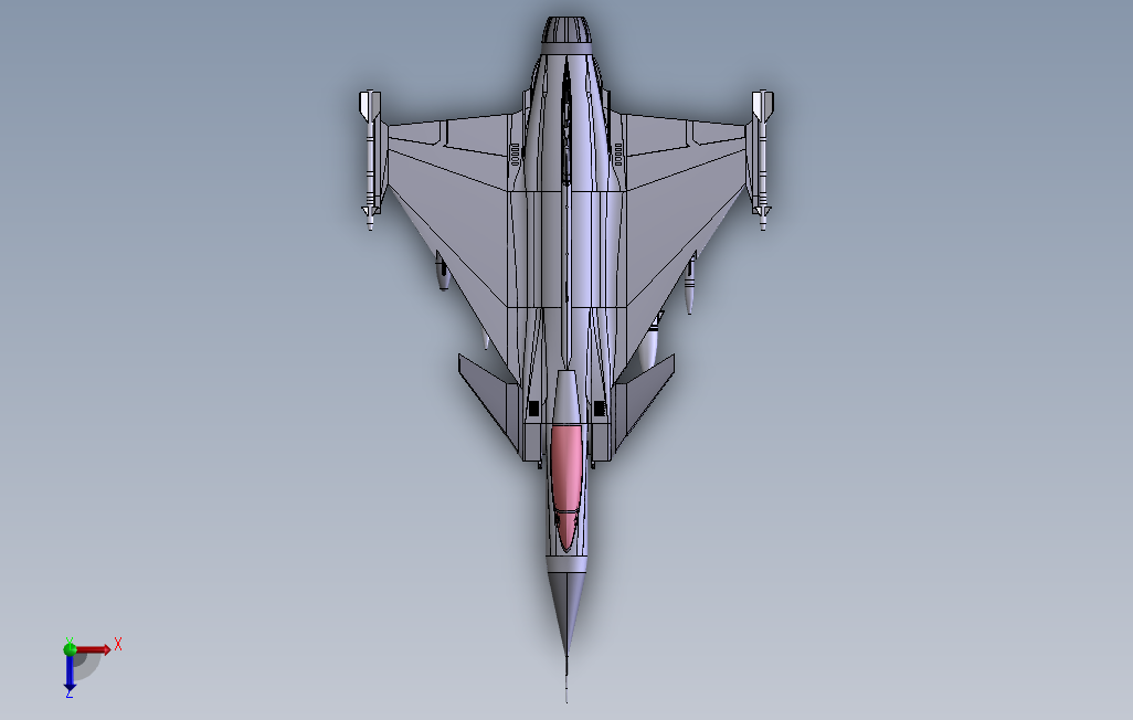 JAS-39狮鹫战斗机模型 俯视图