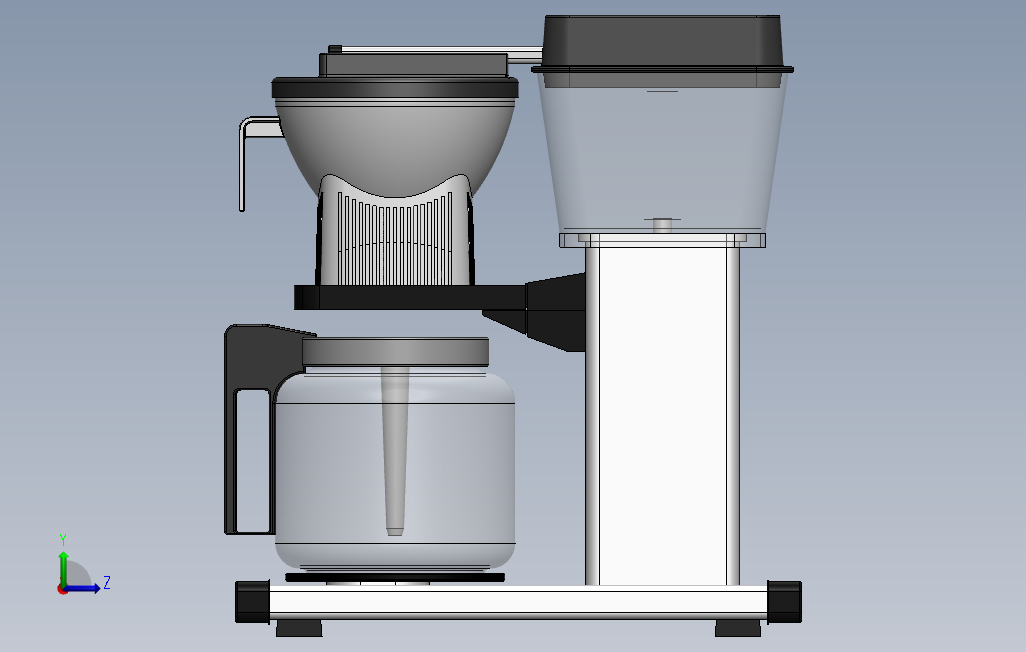 咖啡机详细设计模型_SOLIDWORKS 2010_模型图纸下载 – 懒石网