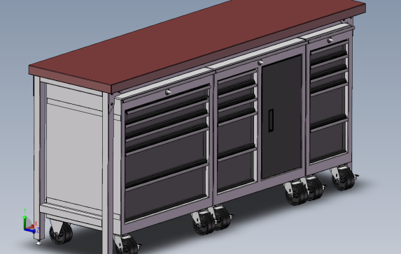 工作台（带橱柜）设计模型