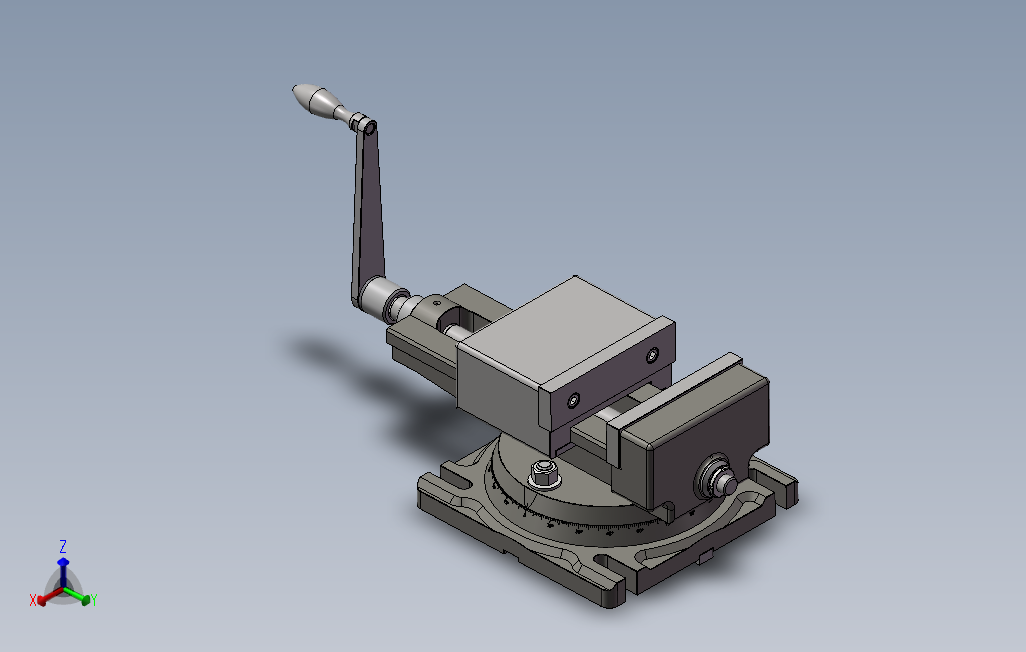 旋转的台钳设计模型