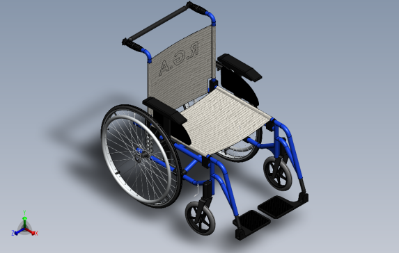 医用轮椅三维模型