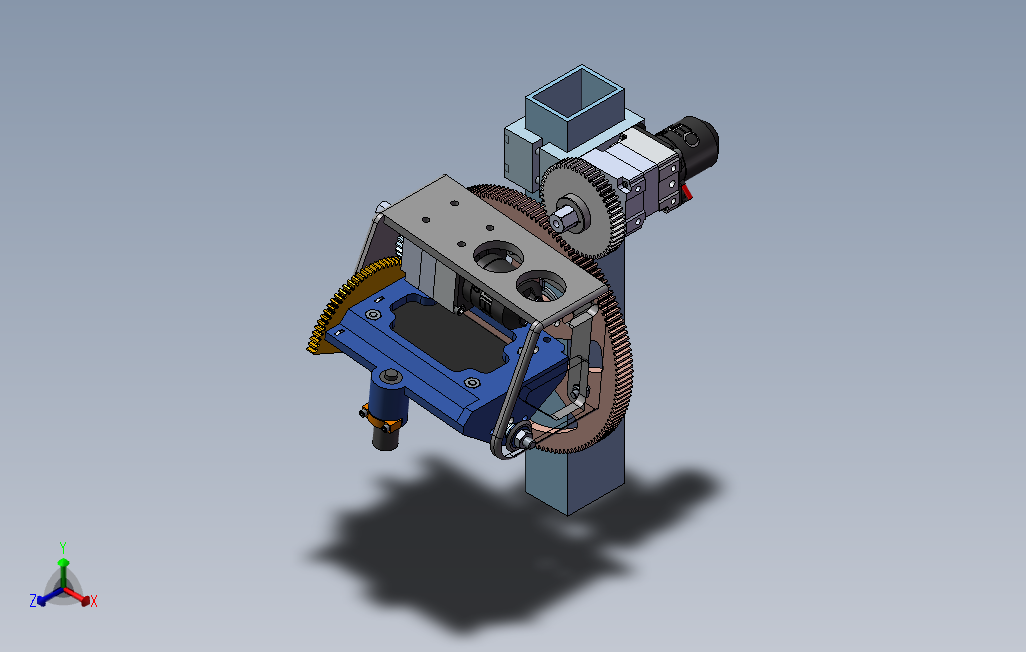 齿轮传动系统旋转台机构设计模型