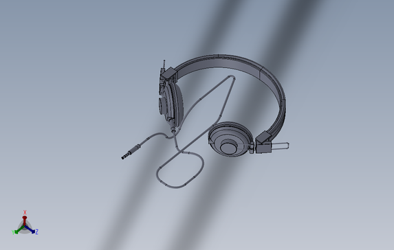 头戴式耳机三维设计模型