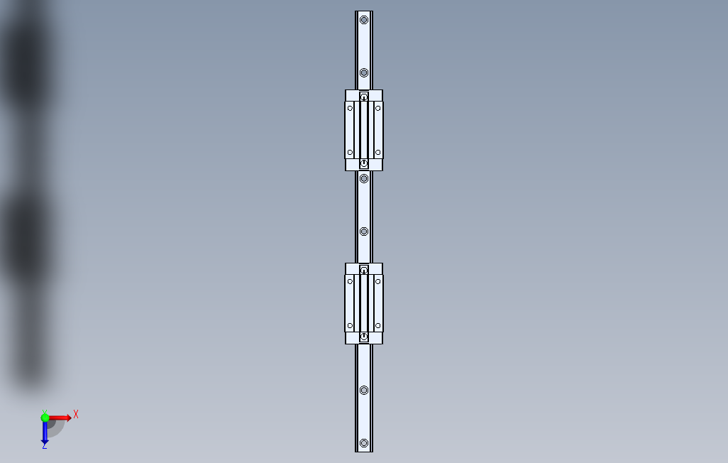 HGH20HA2R500Z0CZZ-10-10直线导轨 俯视图