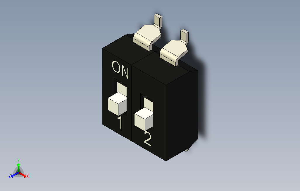 DIPSwitch2positionsSMD换向器模型