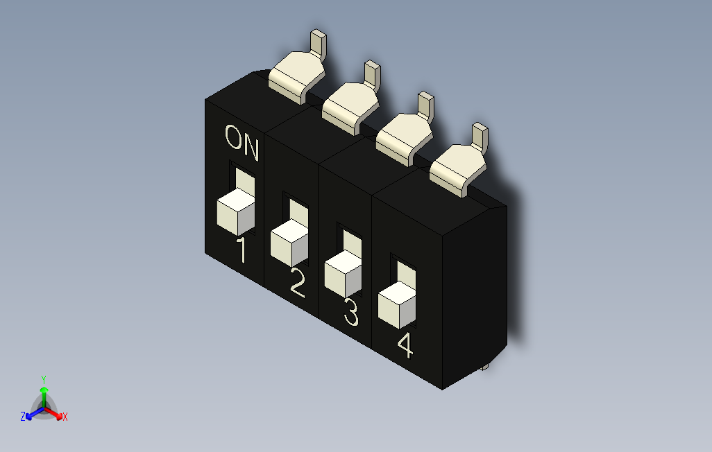 DIPSwitch4positionsSMD换向器模型