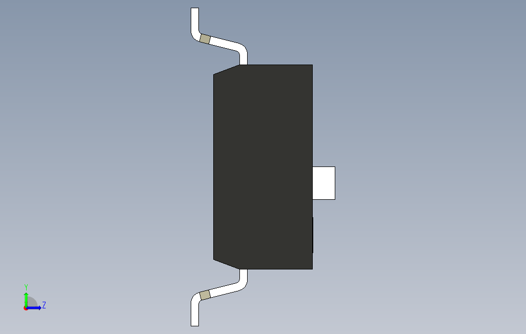DIPSwitch9positionsSMD换向器模型 左侧视图