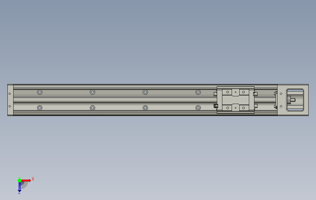 KK60-500A1-F0上银KK直线模组...stp 俯视图