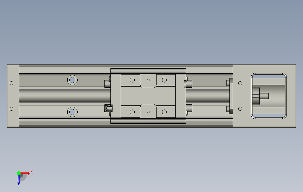 KK60-200A1-F0上银KK直线模组..stp 俯视图