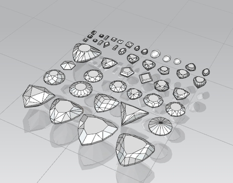 一些钻石模型