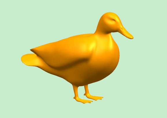 一只UG创意塑形鸭子