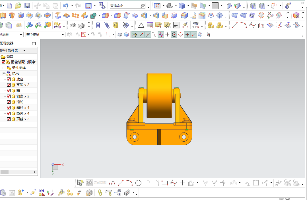 滑轮组模型与工程图