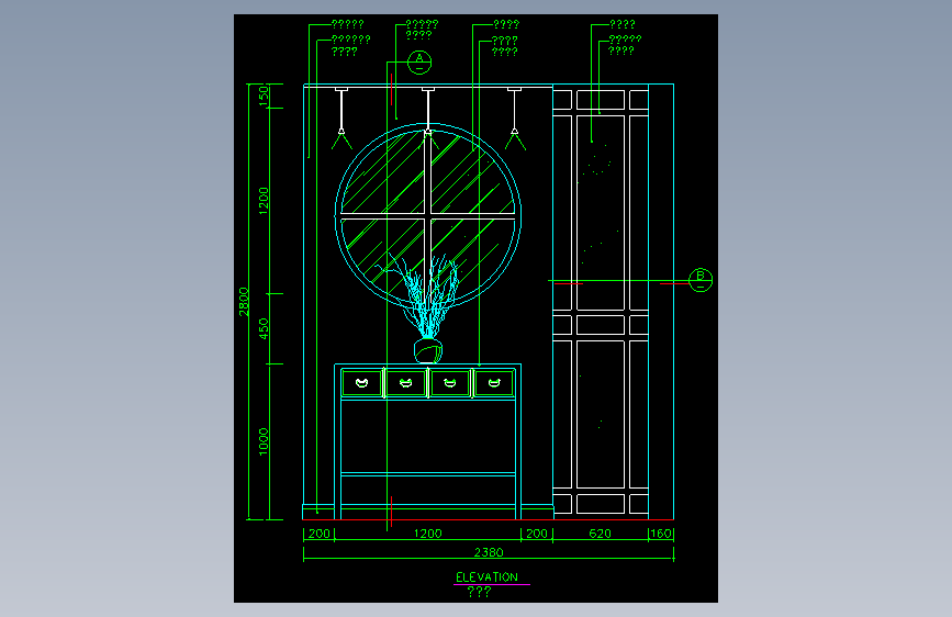 家装类CAD图块(三)-FH01009A