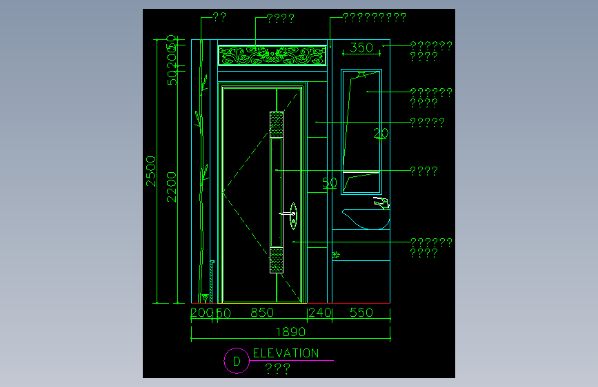 家装类CAD图块(五)-FH01128I