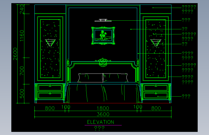 家装类CAD土块(二)--FH01040D