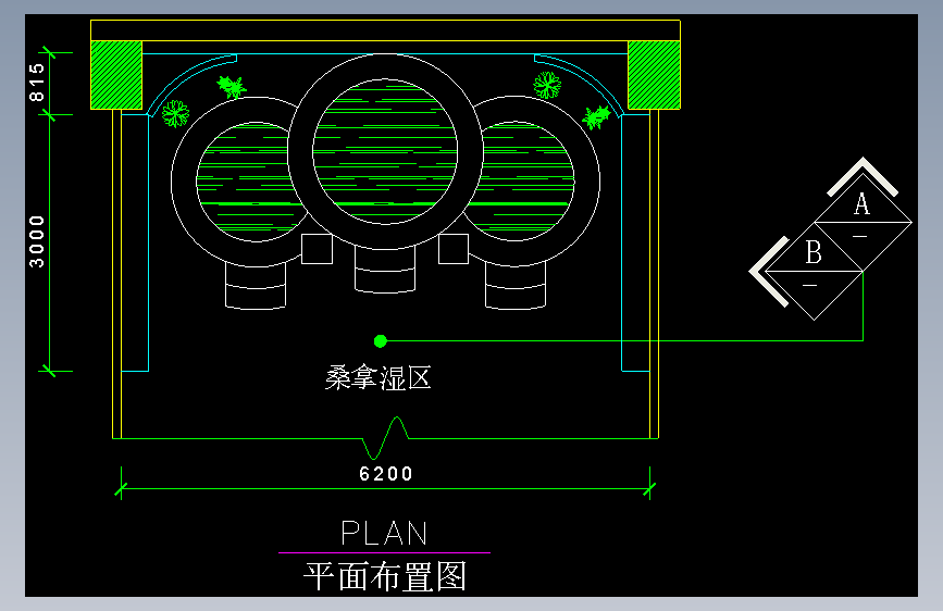 桑拿休息厅立面