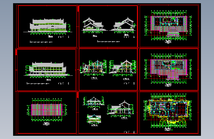 46套古建筑四合院、清真寺、祠堂教堂寺庙宫殿等设计施工图