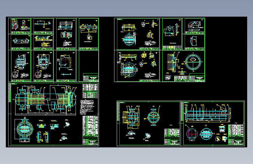 浮头换热器cad图CAD设计图